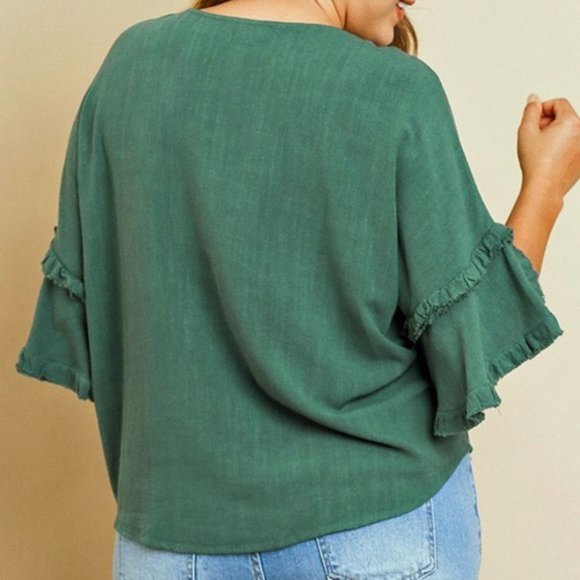 Umgee Linen Bohemian Top - Picture 4 of 14